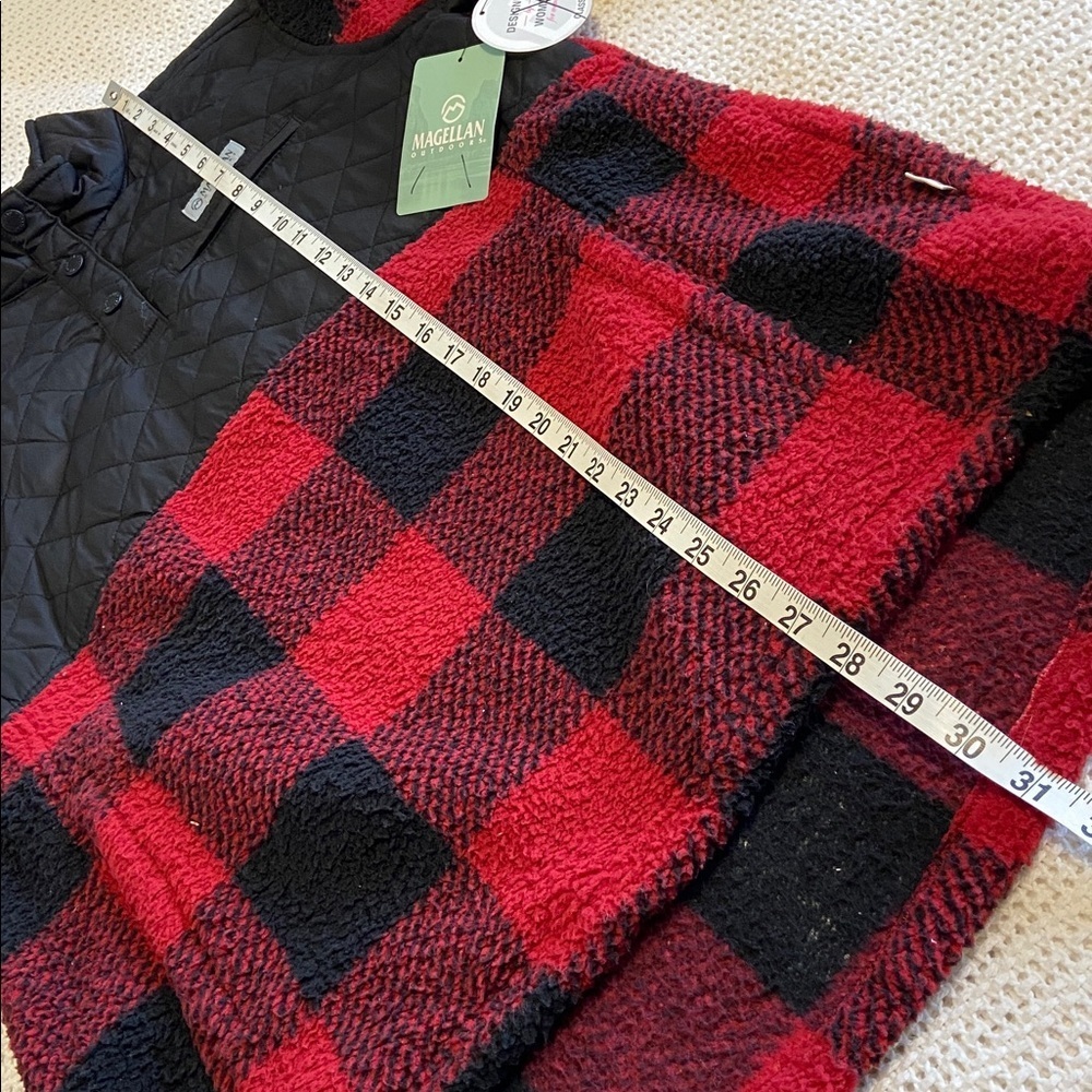 Magellan Outdoors pullover quilted-overlay fleece outdoor wear New Size Large - Picture 12 of 13